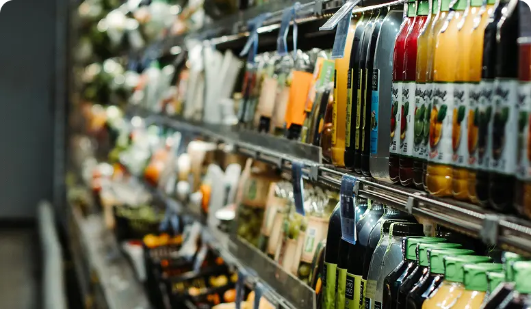 Bild på en kyldisk i dagligvaruhandeln